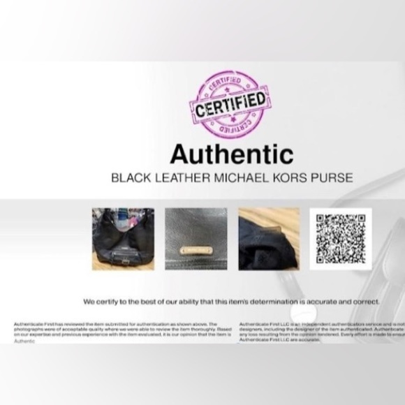 MICHAEL KORS Black Leather Bag with Certificate of Authenticity - Picture 5 of 5